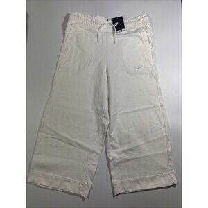 Nike Women’s Sportswear Jersey Capri Pants Small White Loose Fit New CJ3748-100